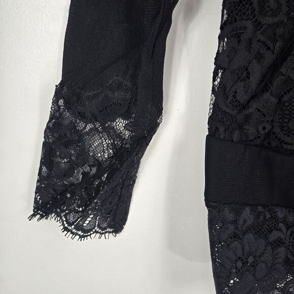 Free People x We Are HAH Women's Small Black Reversible Lacey Bodysuit NWT - Picture 2 of 14